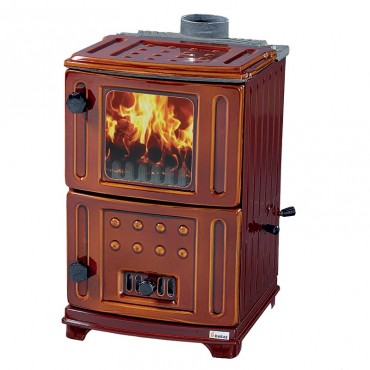 Lux Fireplace Stove - Brick / Cast Iron